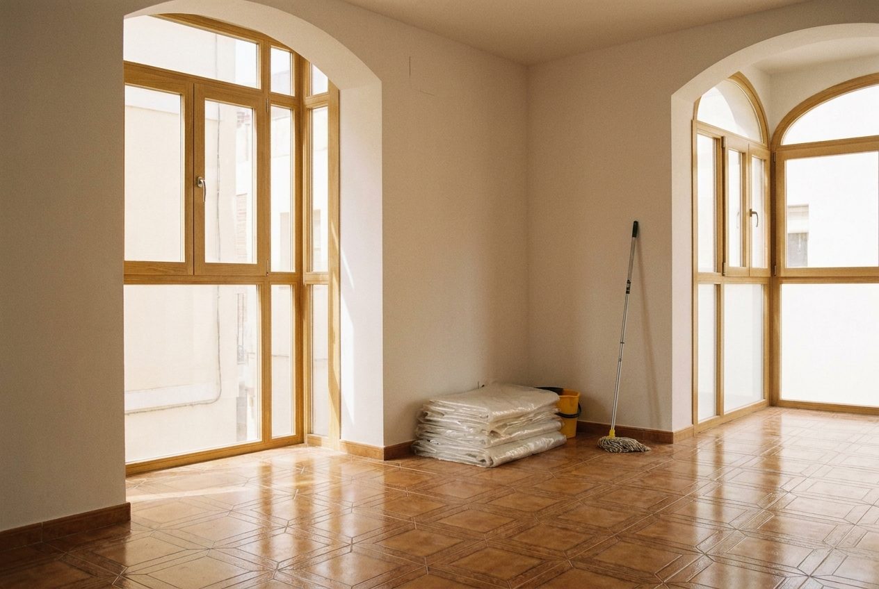 Piso reformado tras la limpieza de fin de obra